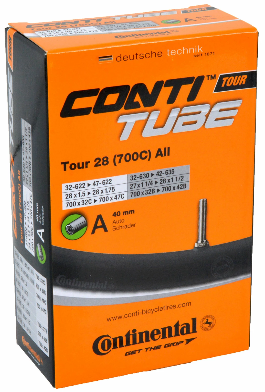 Continental Chambre à Air Tour 28 All A40 1 Continental Chambre à Air Tour 28 All A40