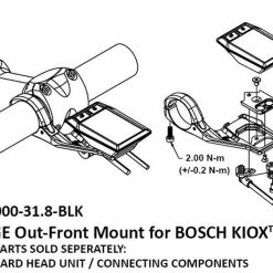 K-Edge E-Bike Mount Mount Pour Guidon Bosch KIOX Out-Front -Pièces vélo trekking Soldes 20112152 Bosch KIOX Out Front E Bike Mount Lenkerhalterung 5