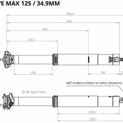 BikeYoke Tige De Selle Revive Max 34,9 Vario 10 BikeYoke Tige De Selle Revive Max 34,9 Vario -Pièces vélo trekking Soldes BikeYoke Ma C3 9Fe Revive Max125