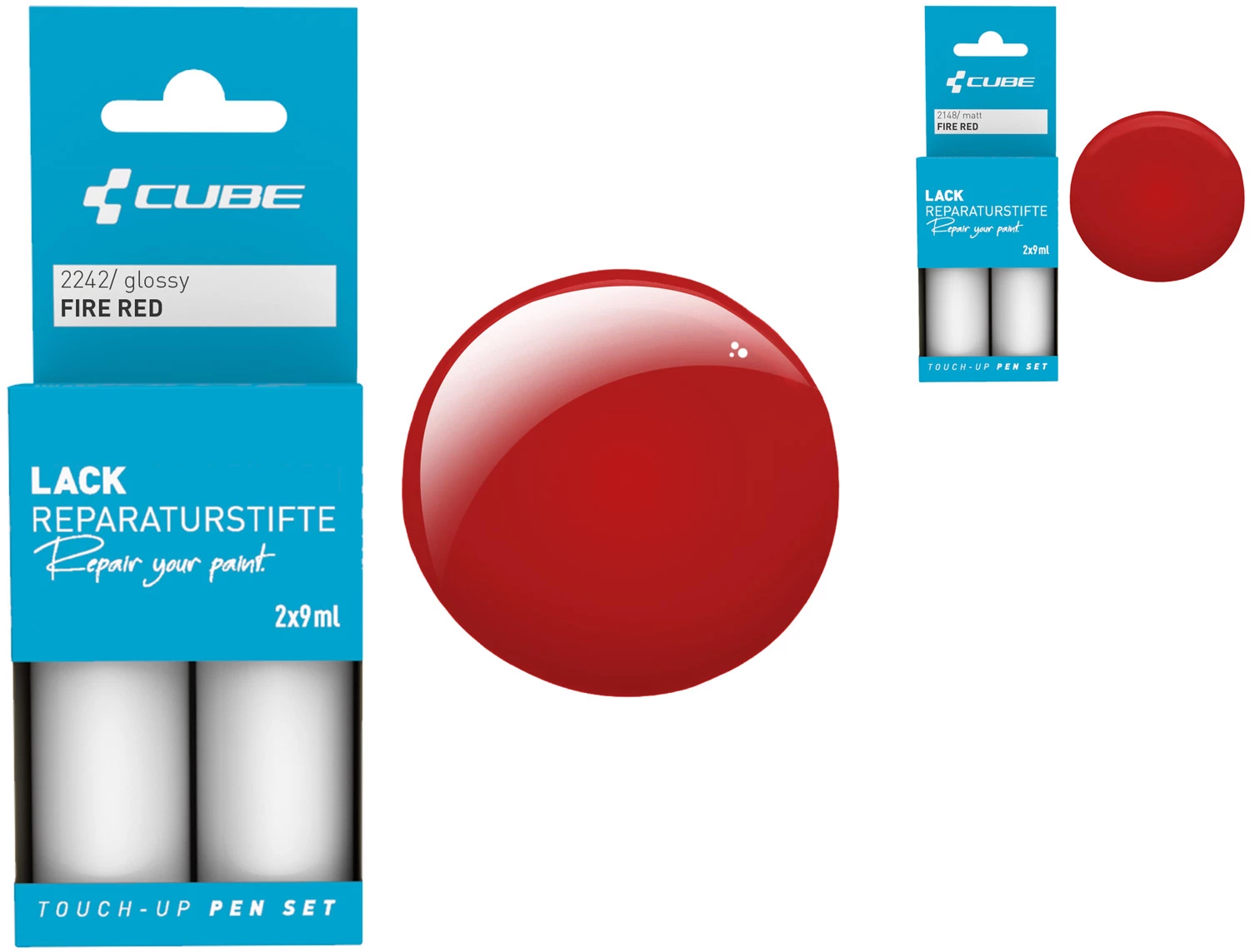 Cube Set De Stylos De Réparation De Peinture FIRE RED 1 Cube Set De Stylos De Réparation De Peinture FIRE RED