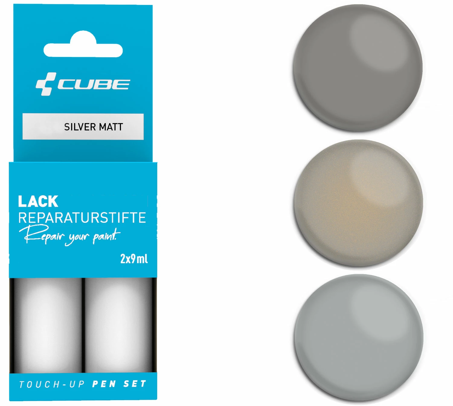 Cube Kit De Réparation De Peinture SILVER Matt 1 Cube Kit De Réparation De Peinture SILVER Matt