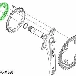 Shimano SLX/DEORE Plateau Pour FC-M660/M617 -Pièces vélo trekking Soldes FC M660