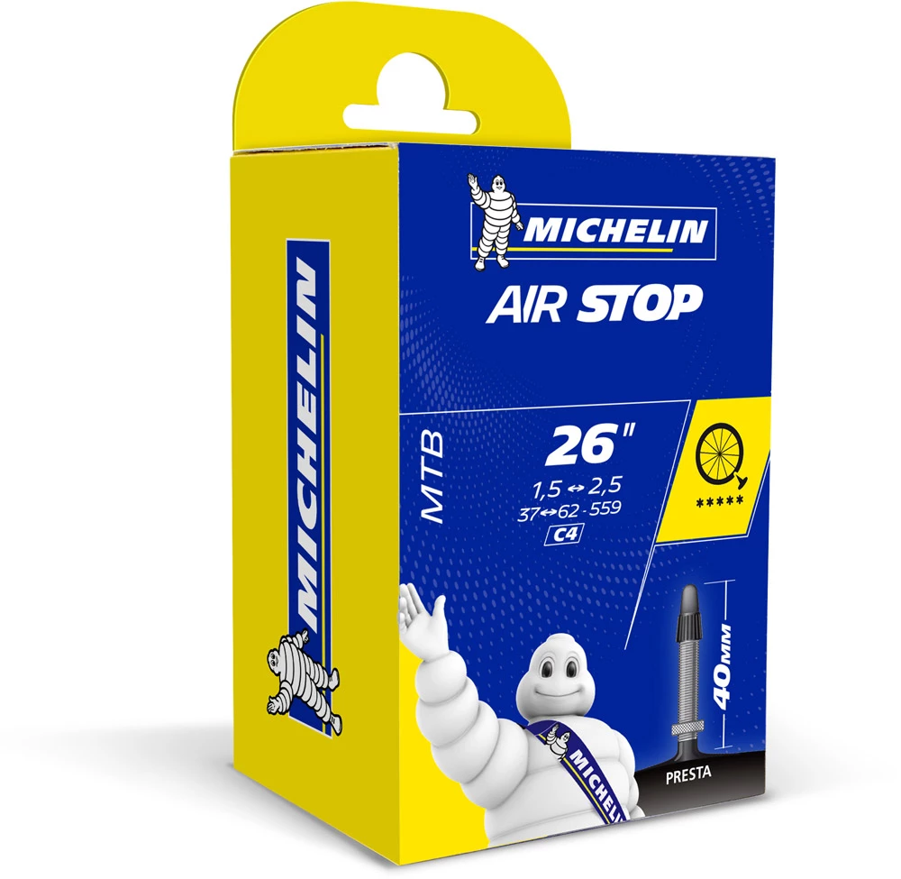 Michelin Airstop C4 Butyl 26" 37/62-559 Tube 1 Michelin Airstop C4 Butyl 26" 37/62-559 Tube