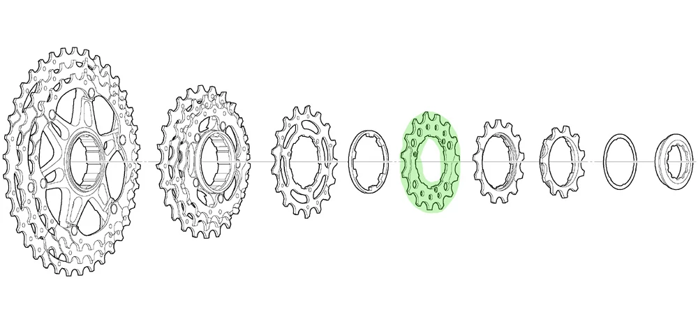 Shimano Pignon 15 Dents Pour CS-M771-10 BJ/BK 2 Shimano Pignon 15 Dents Pour CS-M771-10 BJ/BK – Image 2
