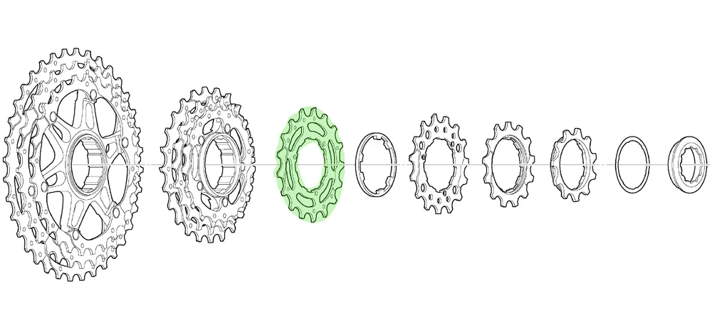 Shimano Pignon 16 Dents Pour CS-M771-10 BL 2 Shimano Pignon 16 Dents Pour CS-M771-10 BL – Image 2