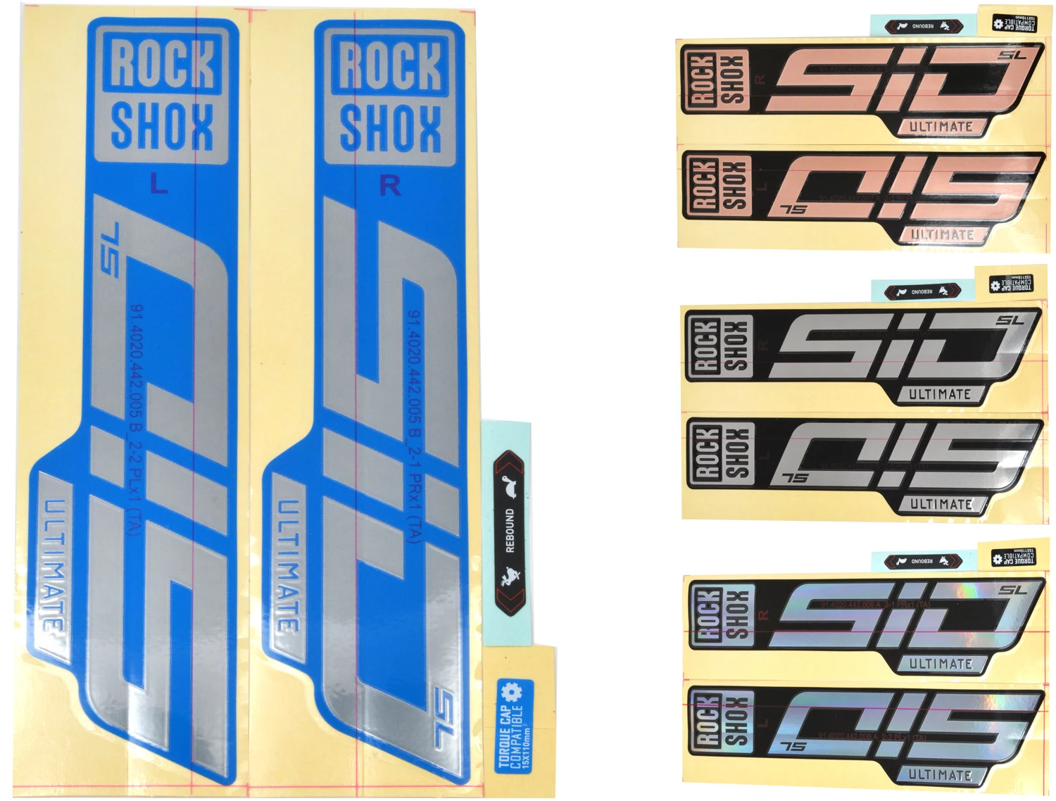 ROCKSHOX Set D'autocollants SID SL Ultimate 1 ROCKSHOX Set D'autocollants SID SL Ultimate