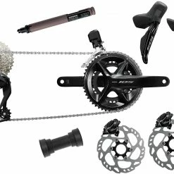 Shimano 105 Di2 R7100 Groupe 2x12 Vitesses Incl. Freins à Disques 140/160mm