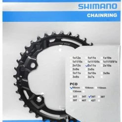 Shimano DEORE FC-M5100-2/M5100-B2 2x11 Vitesses Plateau -Pièces vélo trekking Soldes Shimano DEORE FC M5100 2 M5100 B2 36T Kettenblatt Y0LB98010 a