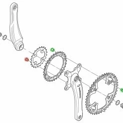 Shimano DEORE Vis De Plateau Pour FC-M540 (4 Pièces) -Pièces vélo trekking Soldes Shimano DEORE Kettenblattschrauben fur FC M540 Master a