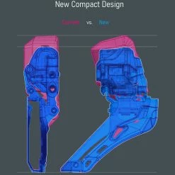 Shimano Dérailleur 2x12 Vitesses DURA ACE Di2 FD-R9250 -Pièces vélo trekking Soldes Shimano DURA ACE Di2 FD R9250 2x12 fach Umwerfer IFDR9250F d