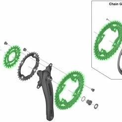 Shimano FC-M523 Plateau De Pédalier -Pièces vélo trekking Soldes Shimano FC M523 Kettenblat