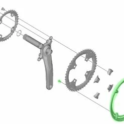 Shimano Garde-chaîne Pour FC-T8000 5 Shimano Garde-chaîne Pour FC-T8000 -Pièces vélo trekking Soldes Shimano Kettenschutzring fur FC T8000 Y1VL98030 c