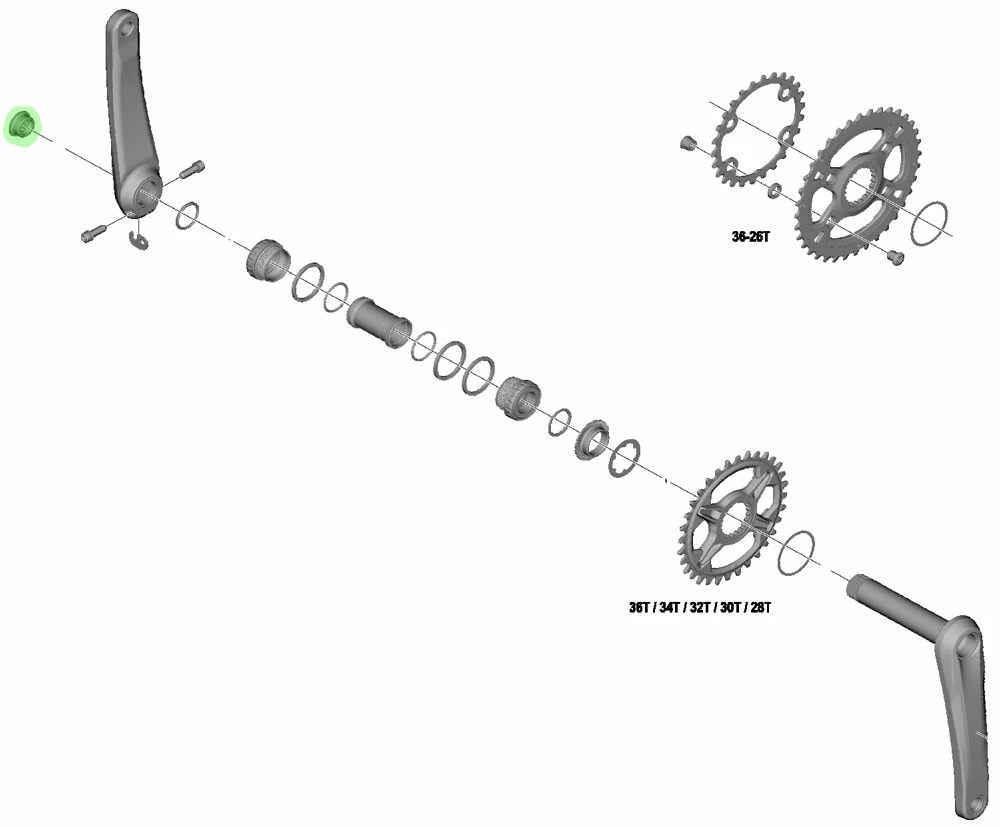 Shimano Vis De Fixation De Manivelle Pour FC-M8100 2 Shimano Vis De Fixation De Manivelle Pour FC-M8100 – Image 2
