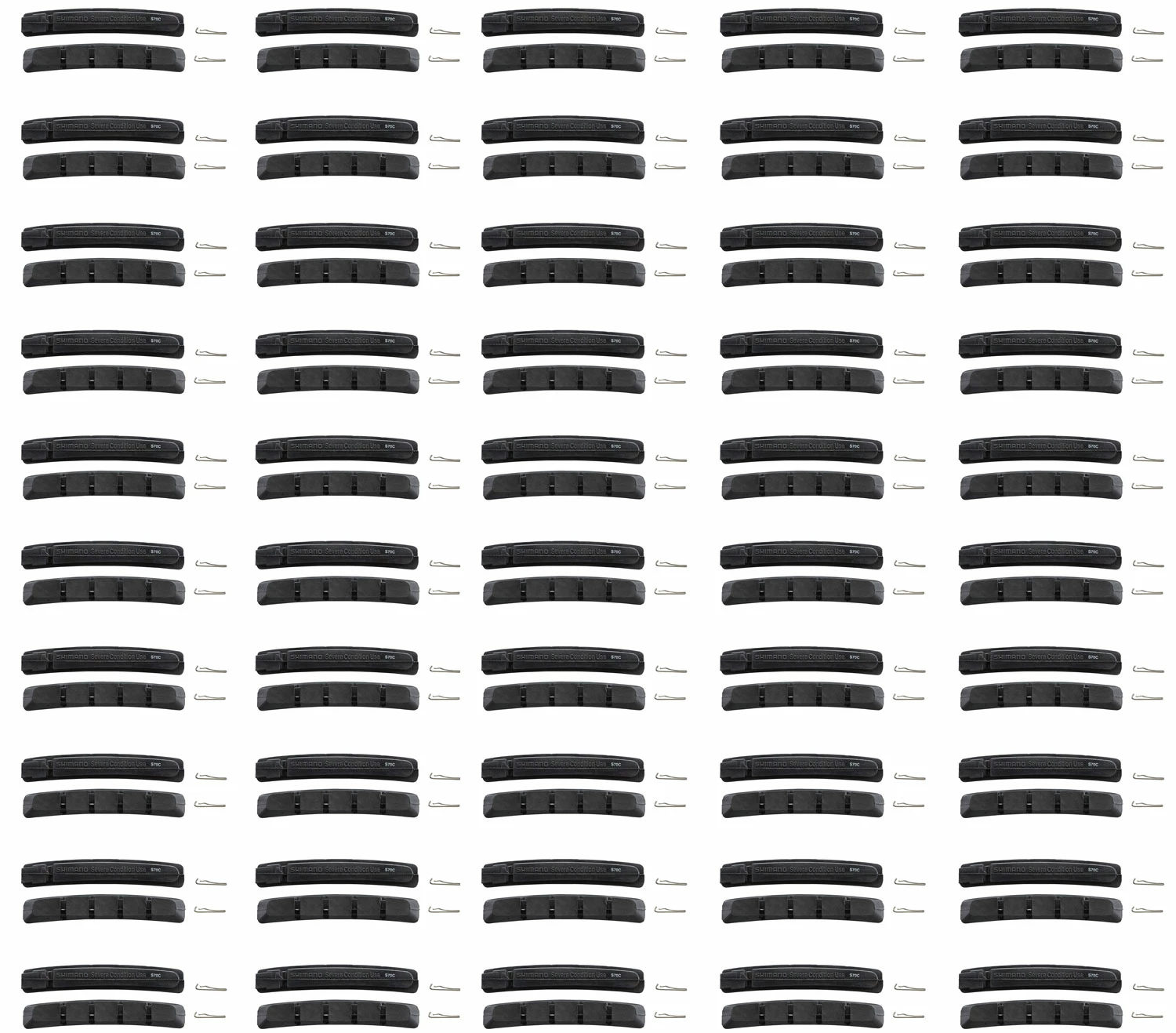 Shimano S70C Plaquettes De Frein Pour Patins De Frein à Cartouche (emballage De 50 Pièces Pour L'atelier) 2 Shimano S70C Plaquettes De Frein Pour Patins De Frein à Cartouche (emballage De 50 Pièces Pour L'atelier) – Image 2