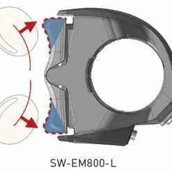 Shimano STEPS SW-EM800-L Unité De Commutation Gauche -Pièces vélo trekking Soldes Shimano STEPS SW EM800 L Schalter links ISWEM800L c