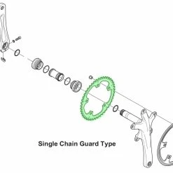 Shimano ALFINE Plateau De Pédalier Pour FC-S501 -Pièces vélo trekking Soldes Shimano Alfine Kettenblatt FC S501 Single Chain Guard TypeaS4BGFv3lnSzr