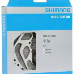 Shimano SM-RT26 Disque De Frein 6 Trous -Pièces vélo trekking Soldes Shimano Bremsscheibe SM RT26S 160mm Verpackung