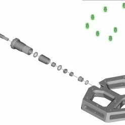 Shimano Pins De Rechange Pour PD-M828/M8040 Long (12 Pièces) -Pièces vélo trekking Soldes Shimano Ersatzpins fur PD M828 lang 12 Stuck YL8A98020 c