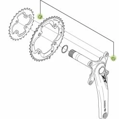 Shimano Vis De Plateau Pour FC-M785 -Pièces vélo trekking Soldes Shimano Kettenblattschrauben FC M785 aussen Y1ML98010 c