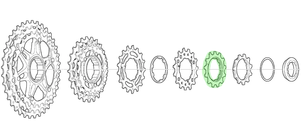 Shimano Pignon 12 Dents Pour CS-M771-10 BL 2 Shimano Pignon 12 Dents Pour CS-M771-10 BL – Image 2