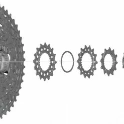 Shimano Bague De Fermeture Avec Bague D'espacement Pour CS-M9100 -Pièces vélo trekking Soldes Shimano Verschlussring mit Distanzring fuer CS M9100 Y1X498010 c