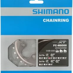 Shimano XT FC-M8000 Plateau 2 Vitesses 28 Dents (BD) -Pièces vélo trekking Soldes Shimano XT 2 fach Kettenblatt FC M8000 28 Zahne BD Y1RL28000 b