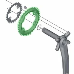 Shimano Plateau XT FC-M8000 2 Vitesses 34 Dents (BB) -Pièces vélo trekking Soldes Shimano XT 2 fach Kettenblatt FC M8000 aussen