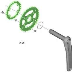 Shimano XT/SLX FC-M8100/M7100 Plateau 2x12 Vitesses -Pièces vélo trekking Soldes Shimano XT SLX FC M8100 M7100 2x12 fach Kettenblatt
