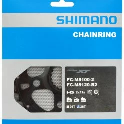 Shimano XT/SLX FC-M8100/M7100 Plateau 2x12 Vitesses -Pièces vélo trekking Soldes Shimano XT SLX FC M8100 M7100 2x12 fach Kettenblatt 36T Y0J898010 b