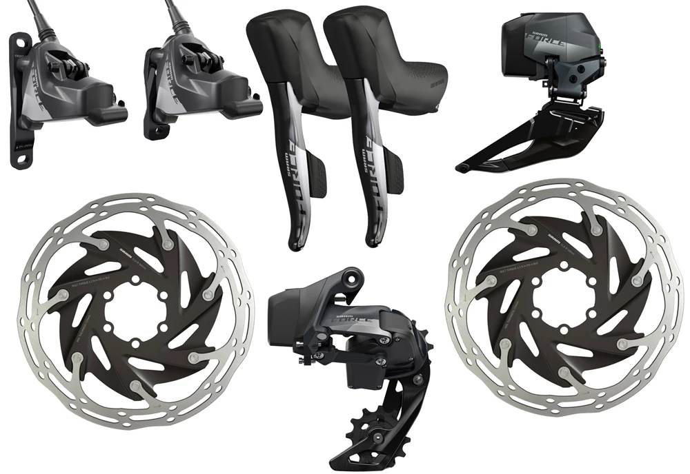 SRAM Force ETap AXS 2x12 Vitesses HRD Kit électronique FlatMount 1 SRAM Force ETap AXS 2x12 Vitesses HRD Kit électronique FlatMount