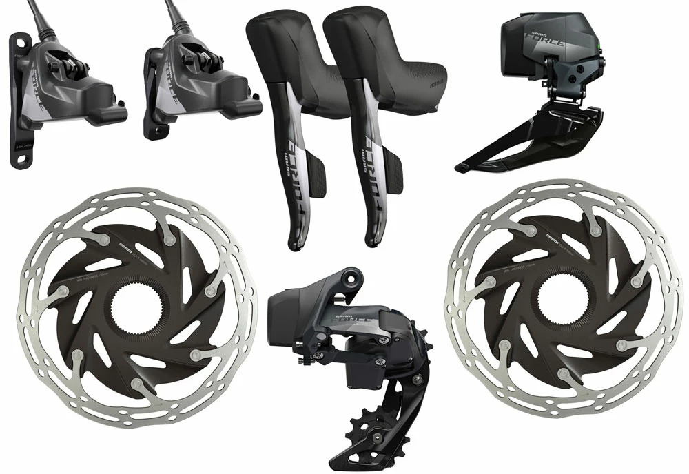 SRAM Force ETap AXS 2x12 Vitesses HRD Kit électronique FlatMount CL 1 SRAM Force ETap AXS 2x12 Vitesses HRD Kit électronique FlatMount CL