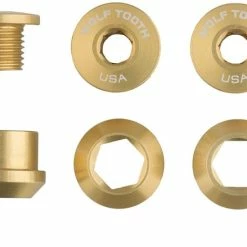 Wolf Tooth Components Vis De Plateaux 1 Fois (5 Pièces) -Pièces vélo trekking Soldes Wolf Tooth Kettenblattschrauben fur 1 fach Kurbel 5CBCN06BLK 5