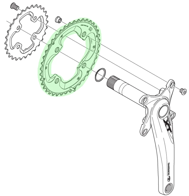 Shimano Plateau XT Pour FC-M785 38T (AM) 2 Shimano Plateau XT Pour FC-M785 38T (AM) – Image 2